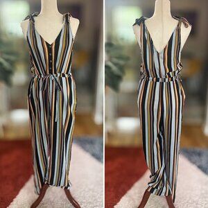 Xhilaration Multicolored Striped Pants Romper – Size L